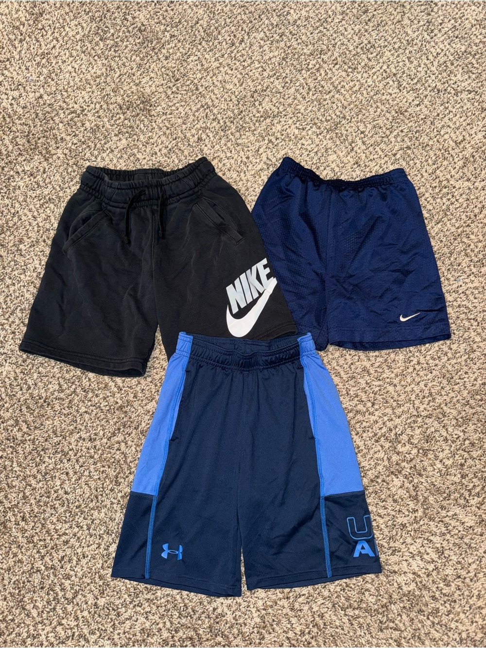 Nike & Under Armour Kids Black Athletic Shorts - Comfortable Everyday Bottoms